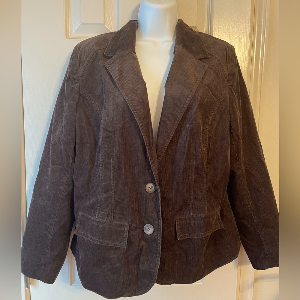 Avenue 14/16 Corduroy Blazer. Chocolate Brown. Like New.